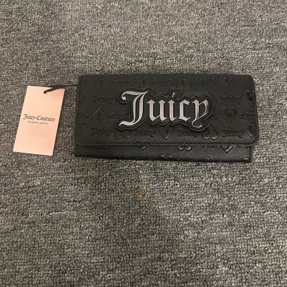Juicy Couture Liquorice Upgrade U Flap Clutch New - Picture 1 of 2